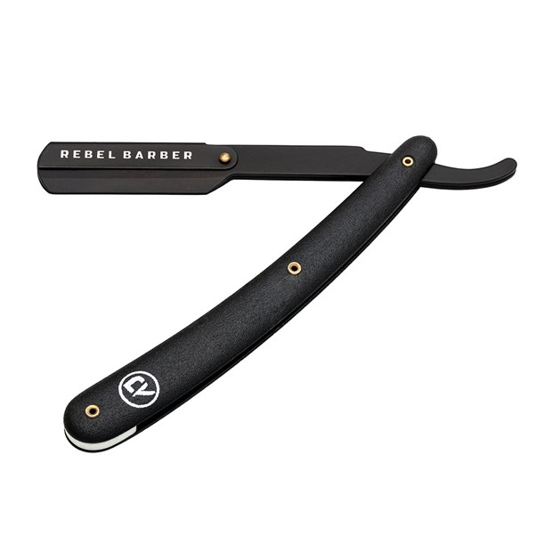 Опасная бритва со сменными лезвиями Rebel Barber Professional Shavette Black SETRB015 - фото 10563