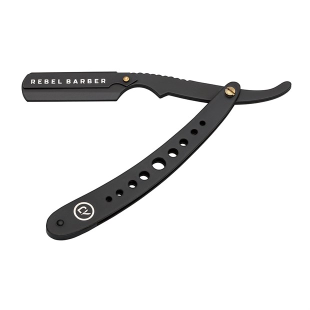 Опасная бритва со сменными лезвиями Rebel Barber Predator Black SETRB016 - фото 10565