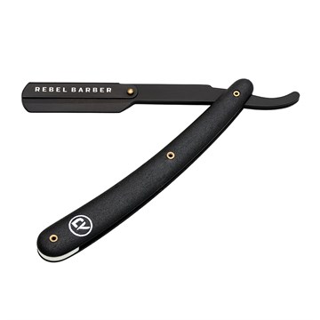 Опасная бритва со сменными лезвиями Rebel Barber Professional Shavette Black SETRB015