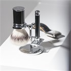 Бритвенный набор MUEHLE TRADITIONAL, черная смола, барсучий ворс высшей категории Silvertip, Т-образная бритва S-091-M-106 - фото 10156