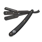 Опасная бритва со сменными лезвиями Rebel Barber Professional Shavette Black SETRB015 - фото 10564