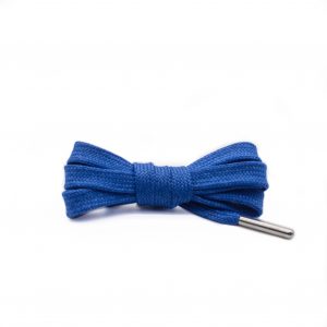 Шнурки плоские для обуви Waxa Shop 110 см голубые, серебро