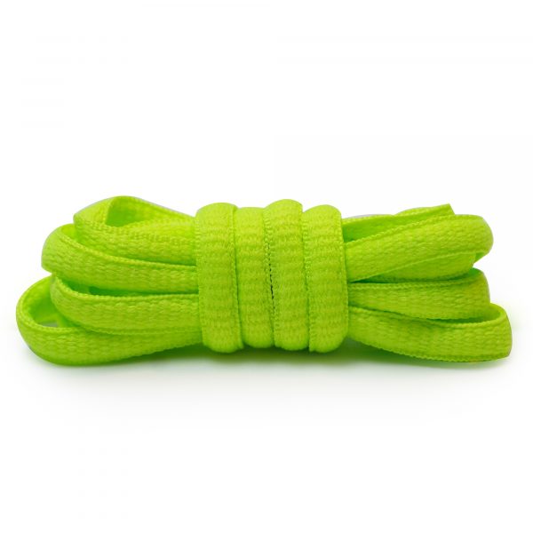 Шнурки овальные 120см — Желто-зеленые кислотные