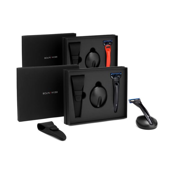 Подарочный дорожный набор для бритья Bolin Webb X1, бритва X1, подставка X1, дорожный чехол