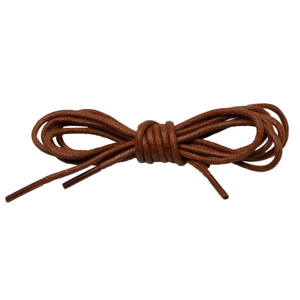 Шнурки вощеные круглые 90 см — коричневые GCW-04