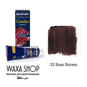 Черно-коричневый крем-воск для кожи Saphir Canadian
