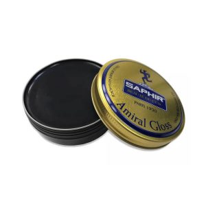 Черный воск для обуви Saphir Amiral Gloss, 50 мл