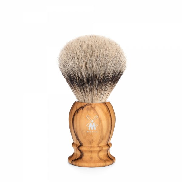 Помазок для бритья MUEHLE CLASSIC, барсучий ворс высшей категории Silvertip, олива, размер S