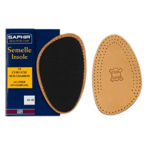 Полустельки кожаные с активированным углем Saphir 1/2 Cuir Sur Charbon, размер 43/44