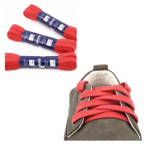 Шнурки Saphir плоские 120см,10мм (11 красный)