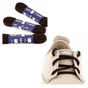 Круглые шнурки Saphir толстые 60см (732/05 тем.коричневый)