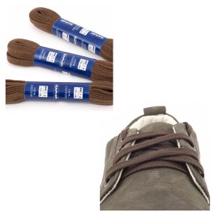 Шнурки Saphir плоские 75см, 8мм (37 средне-коричневый)