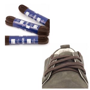 Шнурки Saphir плоские 150см, 8мм (05 тем.коричневый)