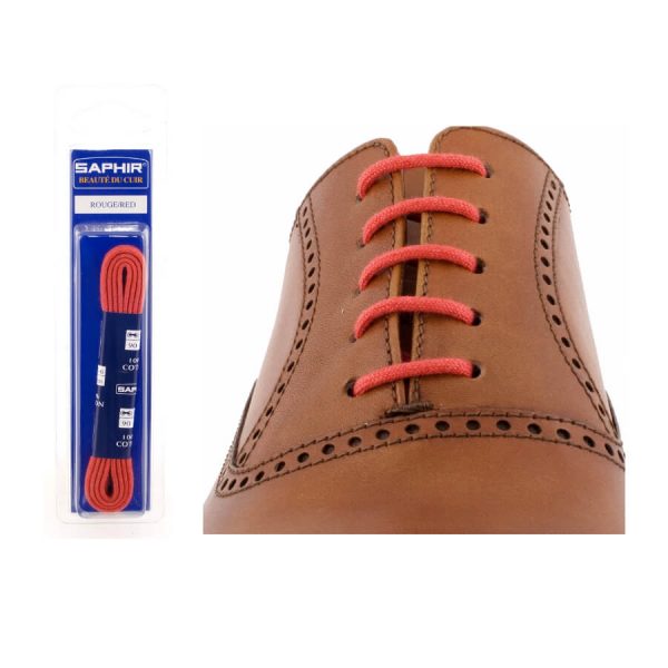 Круглые шнурки Saphir тонкие 60см (11 красный)