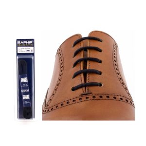 Круглые шнурки Saphir тонкие 60см (702/01 черный)