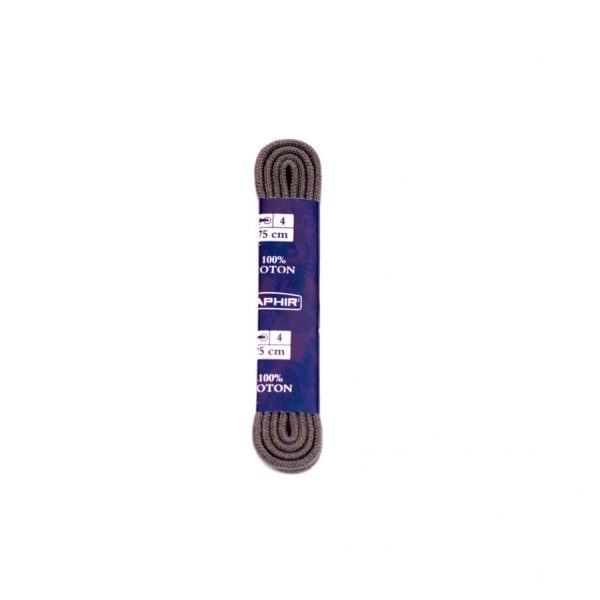 Круглые шнурки Saphir тонкие 75см (15 темно-серый)