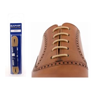 Круглые шнурки Saphir тонкие 120см (16 бежевый)