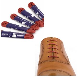 Тонкие вощеные круглые шнурки Saphir 75см (11 красный)