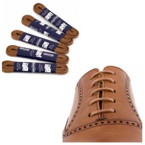 Тонкие вощеные круглые шнурки Saphir 75см (703/03 св.коричневый)