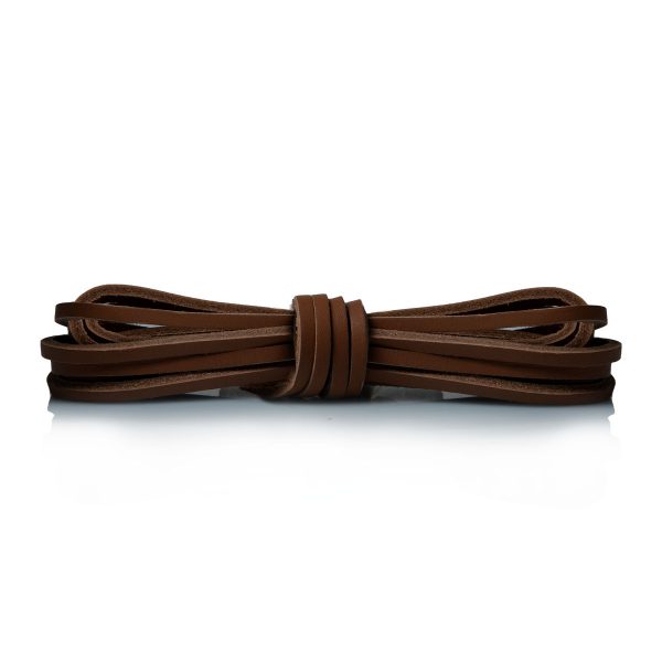 Кожаные шнурки Saphir 120см (37 средне-коричневый)