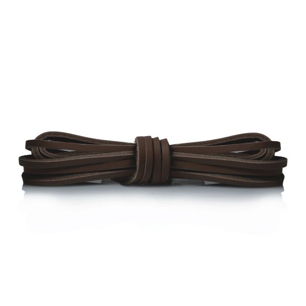 Кожаные шнурки Saphir 120см (732/05 тем.коричневый)