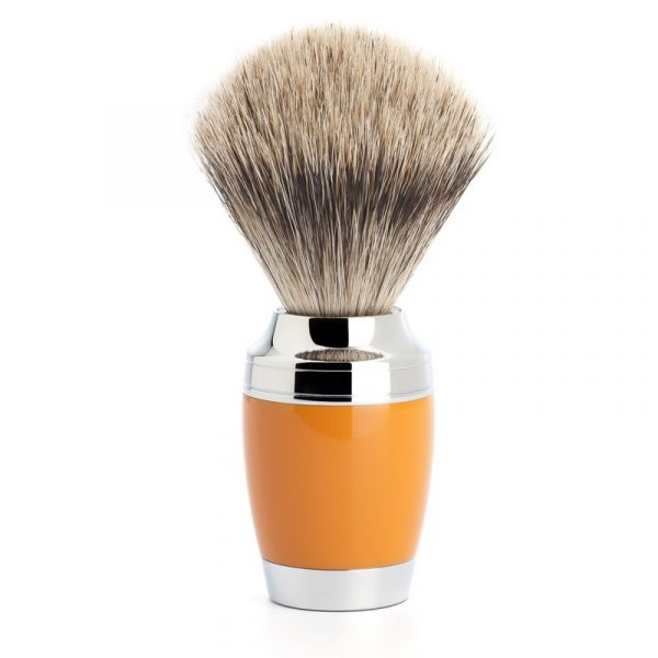 Помазок для бритья MUEHLE STYLO, барсучий ворс категории Fine, смола, цвет карамели