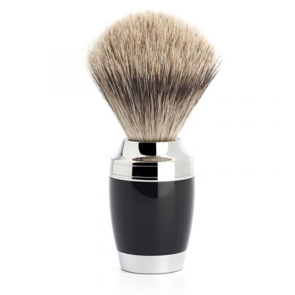 Помазок для бритья MUEHLE STYLO, барсучий ворс категории Fine, черная смола