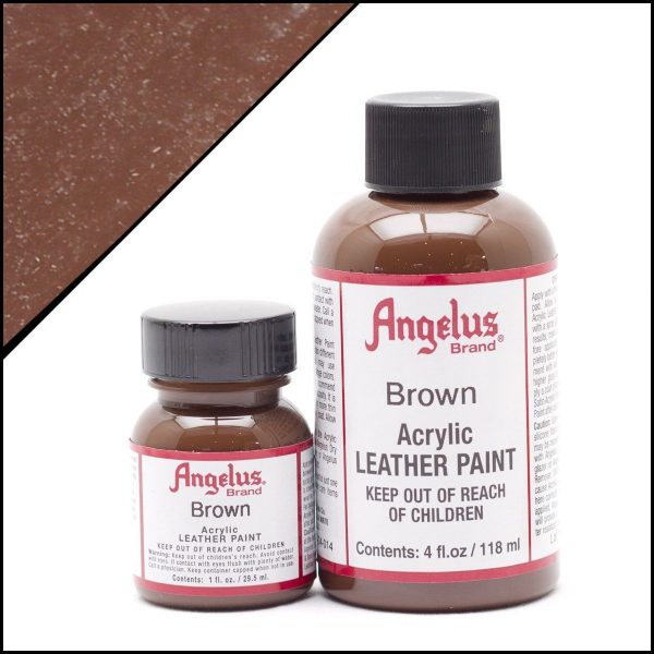 Коричневая акриловая краска для обуви Angelus Acrylic 1 oz (29 мл) — Brown 014
