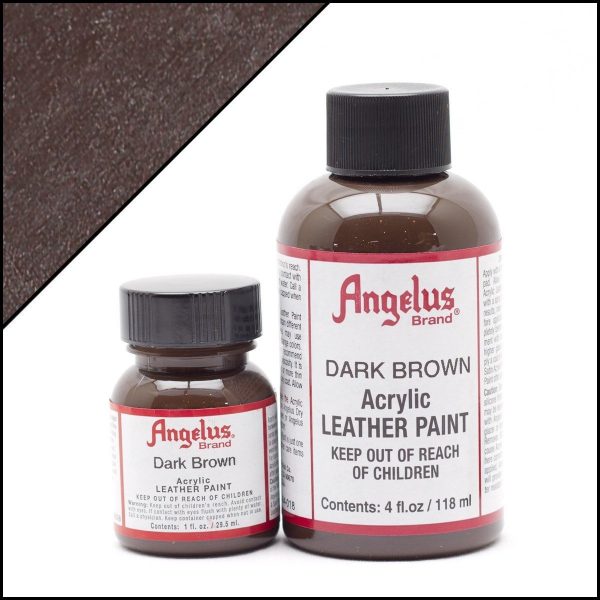 Темно-коричневая акриловая краска для обуви Angelus Acrylic 1 oz (29 мл) — Dark Brown 018