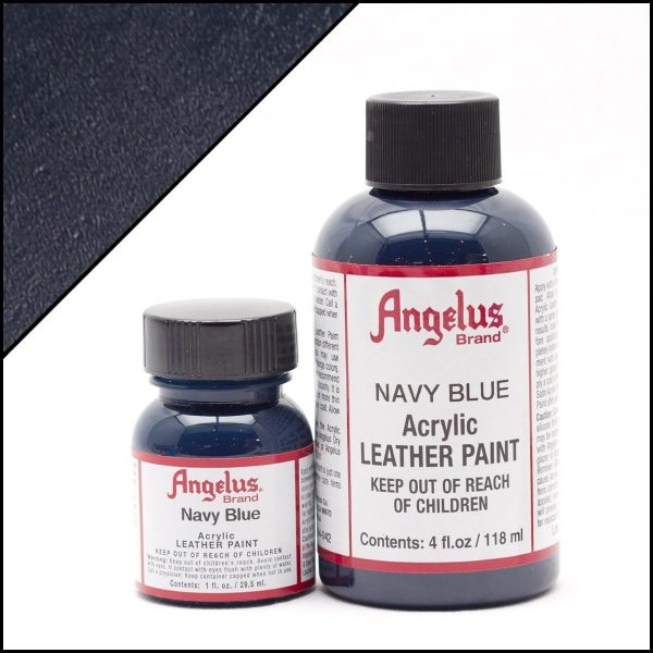 Темно-синяя акриловая краска для обуви Angelus Acrylic 1 oz (29 мл) — Navy Blue 042