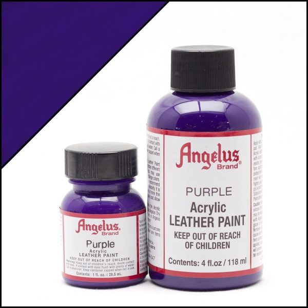Фиолетовая акриловая краска для обуви Angelus Acrylic 1 oz (29 мл) — Purple 047