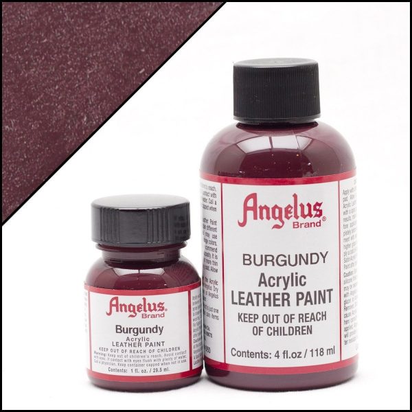 Бордовая акриловая краска для обуви Angelus Acrylic 1 oz (29 мл) — Burgundy 060