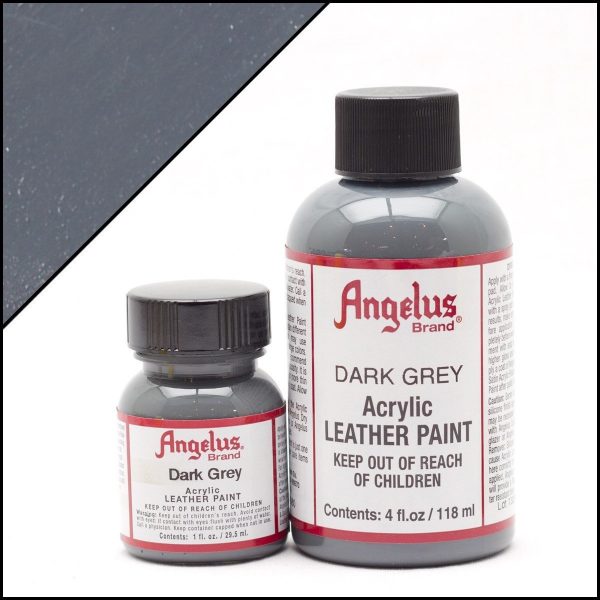 Тёмно-серая акриловая краска для обуви Angelus Acrylic 1 oz (29 мл) — Dark Grey 080