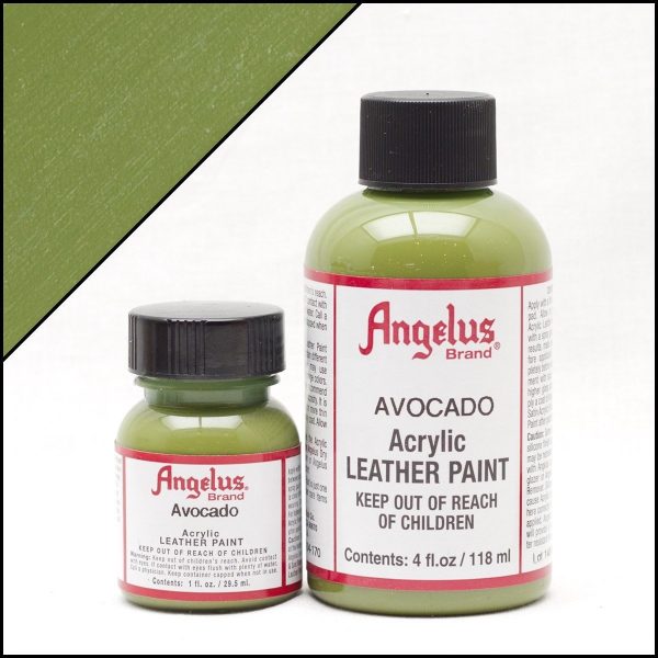 Зеленая акриловая краска для обуви Angelus Acrylic 1 oz (29 мл) — Avocado 170