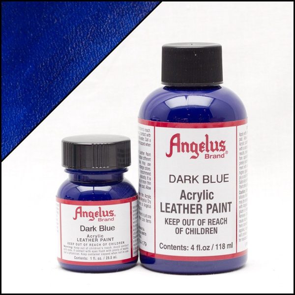 Темно-синяя акриловая краска для обуви Angelus Acrylic 1 oz (29 мл) — Dark Blue 179