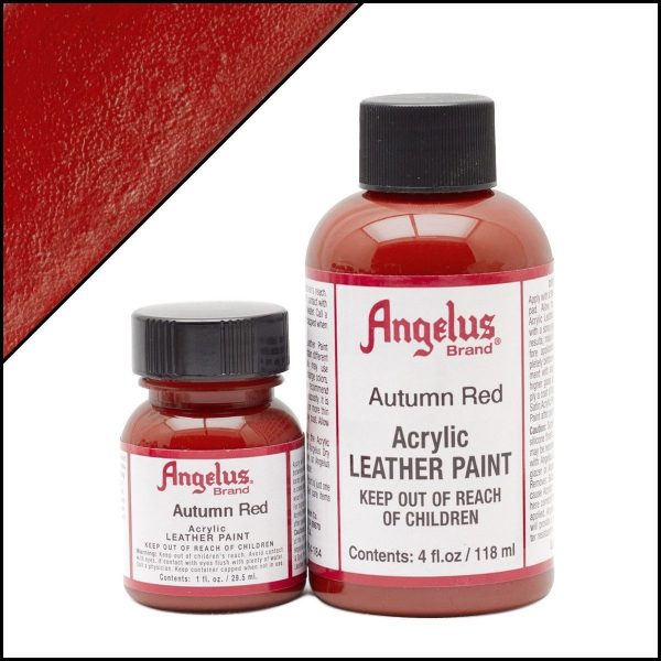 Осенне-красная акриловая краска для обуви Angelus Acrylic 1 oz (29 мл) — Autumn Red 184
