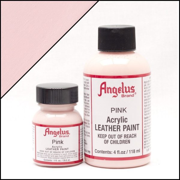Розовая акриловая краска для обуви Angelus Acrylic 1 oz (29 мл) — Pink 188