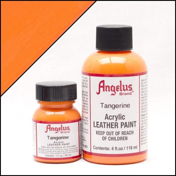 Оранжевая акриловая краска для обуви Angelus Acrylic 1 oz (29 мл) — Tangerine 265