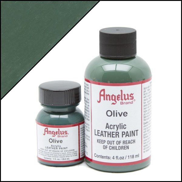 Оливково-зеленая акриловая краска для обуви Angelus Acrylic 1 oz (29 мл) — Olive 272
