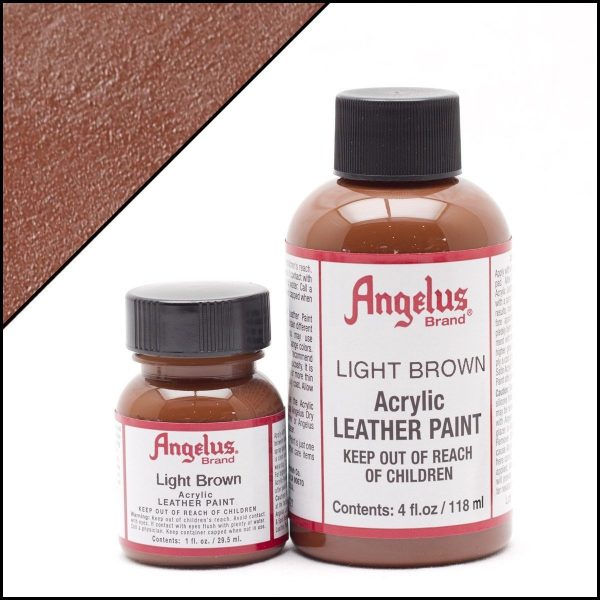 Светло-коричневая акриловая краска для обуви Angelus Acrylic 4 oz (118 мл) — Light Brown 021