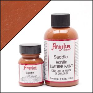 Светло-коричневая акриловая краска для обуви Angelus Acrylic 4 oz (118 мл) — Saddle 027