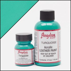 Зелено-голубая акриловая краска для обуви Angelus Acrylic 4 oz (118 мл) — Turquoise 043