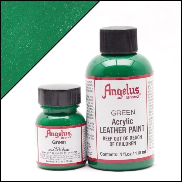 Зеленая акриловая краска для обуви Angelus Acrylic 4 oz (118 мл) — Green 050