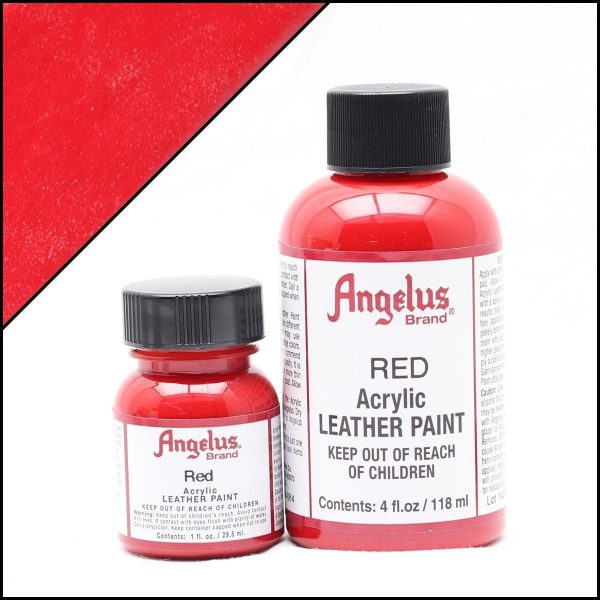 Красная акриловая краска для обуви Angelus Acrylic 4 oz (118 мл) — Red 064