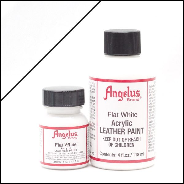 Бледно-белая акриловая краска для обуви Angelus Acrylic 4 oz (118 мл) — Flat White 105