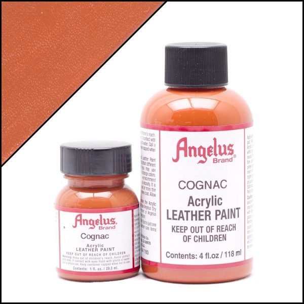 Коричневая акриловая краска для обуви Angelus Acrylic 4 oz (118 мл) — Cognac 180