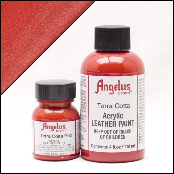 Рыжая краска для кожи Angelus 4 oz оттенка терракот, укрывная — Terra Cota 183