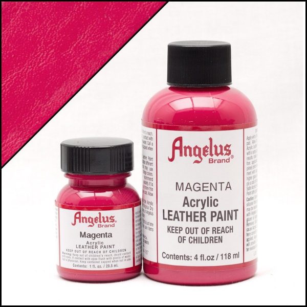 Розовая фуксия акриловая краска для обуви Angelus Acrylic 4 oz (118 мл) — Magenta 187