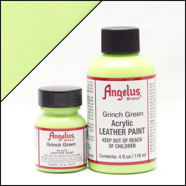 Кислотно-зеленая акриловая краска для обуви Angelus Acrylic 4 oz (118 мл) — Grinch Green 263