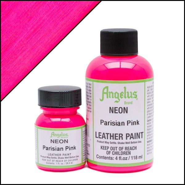 Кислотно-розовая неоновая краска Angelus Neon для кожи 1 oz (29 мл) — Parisian Pink 123
